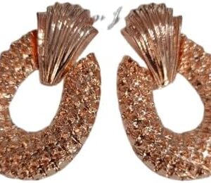 2Pcs/1Set [R2345] Rhinestone Statement Earrings Geometric Big Round Stud Earrings For Women Crystal Luxury Wedding Gift-B0F54CZ1ND