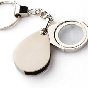 30X15mm Portable Folding Key Ring Mini Magnifier Key Chain Magnifying Durable Glass Loupe Pocket Tool Holiday Gift Supplies New-B0F6G87YH2