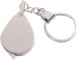 30X15mm Portable Folding Key Ring Mini Magnifier Key Chain Magnifying Durable Glass Loupe Pocket Tool Holiday Gift Supplies New-B0F6G87YH2