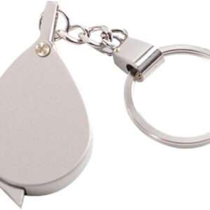 30X15mm Portable Folding Key Ring Mini Magnifier Key Chain Magnifying Durable Glass Loupe Pocket Tool Holiday Gift Supplies New-B0F6G87YH2