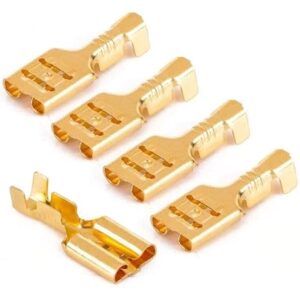 Copper Electrical connectors Female Plug Connection Terminal (Exposed Fitting)【50 Pieces Per Package】-B0F6FZ3KM7