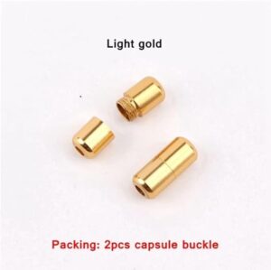 -Aluminum capsules Lock Buckle For men and women kids Sneaker Lace Lock buckle Kits Shoelace Lock Accessories Buckle (Light gold)-B0BJ7RDNFX