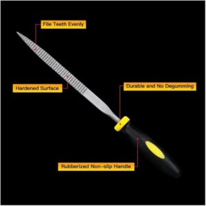 -6x 140mm Mini Metal Rasp Needle Files Set Wood Carving Tools for Steel Rasp Needle Filing Woodworking Hand File Tool-B0BW4YRPSP