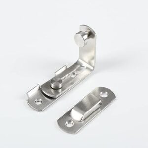 -For Window and door Anti-theft Cabinet Fitting Hasp Latch Hotel Sliding 90 Degree Door Lock Stainless Steel Barrel Bolt Household (5CM)-B0BM6QGGZT