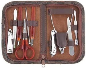10pcs Nail Clipper Kit Nail Care Set Pedicure Scissor Tweezer Knife Ear pick Manicure Set Tool with Deluxe Carrying Case-B0F5BRFJ1V