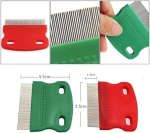 Stainless Steel Pet Grooming Hair Comb Long Thick Hair Fur Removal Flea And Lice Brush Pets Combs For Dog Cat Rabbit Guinea (multicolors)-B0BR5ZB1LX