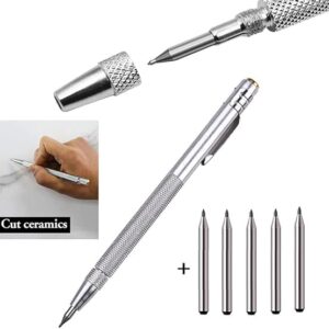 [1 Pcs] - 13cm Tungsten Carbide Tip Scriber Marking Etching Pen Steel Scriber Marker Glass Metal Wood Carving Scribing Marker Tools-B0CDZ3TY38
