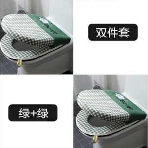 Toilet Seat Cover Soft 2 in 1 Zipper Protector WC Winter Warm Toilet Lid With Microlift Changing Pads & Covers Passport Case 1 Set random color,-B0DR38W7RB
