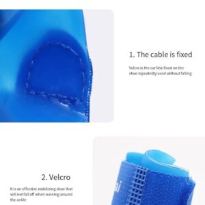 4Pcs Pet WaterProof Rainshoe Anti-slip Rubber Boot For Big Large Dogs Cats Outdoor Shoe Dog Ankle Boots Pet rain shoes For Big Dogs - Blue, XXL = Shoe length 8.6cm/ shoe width 7.1cm-B0F6WYFPCT