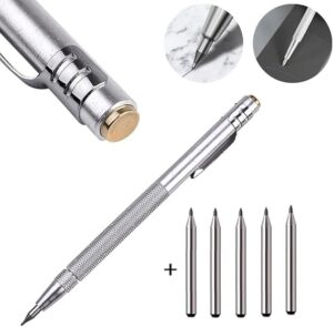 [1 Pcs] - 13cm Tungsten Carbide Tip Scriber Marking Etching Pen Steel Scriber Marker Glass Metal Wood Carving Scribing Marker Tools-B0CDZ3TY38