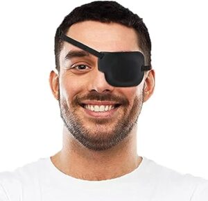 1Pcs-Kid's/Adult Black Adjustable Soft and Comfortable Pirate Eye Patch Single Eye Mask for Amblyopia Lazy Eye ‍ (Right)-B0DBNTZM6Q