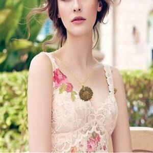 (1pcs) You are My Sunshine Necklace Cute Engraved Sunflower Locket Necklace for Women Mom Daughter Girls Boys Girlfriend Valentine's Day Mother's Day with Necklace Gift Box-B0C6N33QFC