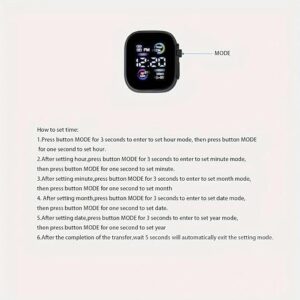 [1Pcs] Led Display Digital Kids Watches Sport Boys Girls Luminous Children’s Electronic Wristwatch Students Clock Watches Relojes 2024-B0DJH4FWH2