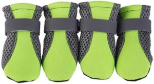 Pet Dog Shoes Breathable Waterproof Outdoor Walking Net Soft Summer Pet Shoes Night Safe Reflective Boots for Small Medium Dogs (Black, XL)-B0F5PD2WLB