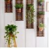 -1 pcs- 30*60 Cm - Anticorrosive wood grid wall flower stand balcony wall hanging green dill wall hanging plant stand solid wood hanging wall flowe-B0BTDWL42L