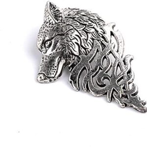 51iI5cLrEML._AC_ (1) OneckOha Zinc Alloy Fox Brooches Vintage Animal Wolf Collar Pin Brooch Men's and Ladies Suit Pin 5cmX3cm-B0F34V8R3K