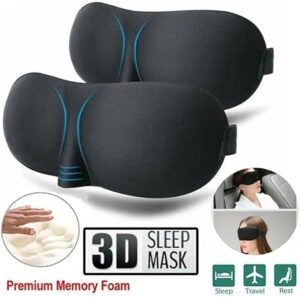 3D Sleep Mask Light Blocking Eye Mask for Sleeping Eyeshade Travel Sleep mask with Adjustable Strap for Man/Women For Office, Home, Camping, Airplanes and Travel Use (Green)-B0F38V2L77