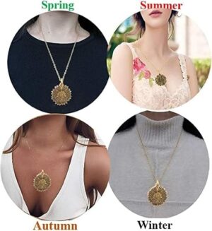 (1pcs) You are My Sunshine Necklace Cute Engraved Sunflower Locket Necklace for Women Mom Daughter Girls Boys Girlfriend Valentine's Day Mother's Day with Necklace Gift Box-B0C6N33QFC