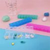 - 15 CM - Travel Pill Box Plastic Pill Case Weekly Medicine Storage Organizer Container Drug Tablet Dispenser Independent Lattice Holder ( TRANSPARENT )-B0BW4Y71VH