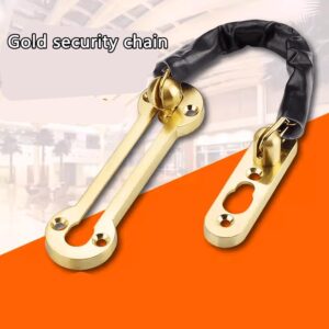 Door Security Chain, Heavy Duty Front Door Chain, Door Limiter Slide Door Chain Door Restrictor Security Lock for Safer Caller Identification & Home Security (Golden) Code 02-B0DNWFPY53
