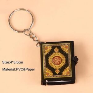-1PCs -The Mini Arabic Quran Keychain Genuine Paper Can Read The Arabic Keychain Muslim Jewelry., Random Color-B0DZR12KXB