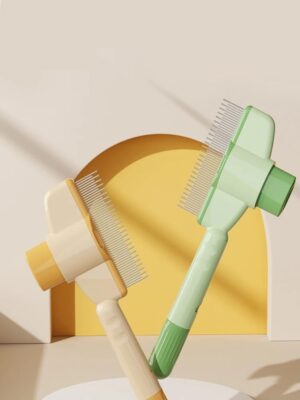 مشط للقطط  لازالة الشعر العائم والشعر الطويل، مشط ذاتي التنظيف للحيوانات الاليفة، مشط للحيوانات الاليفة، منتجات الحيوانات الاليفة، لون عشوائي -B0F4PQ3BHT