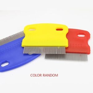 Stainless Steel Pet Grooming Hair Comb Long Thick Hair Fur Removal Flea And Lice Brush Pets Combs For Dog Cat Rabbit Guinea (multicolors)-B0BR5ZB1LX