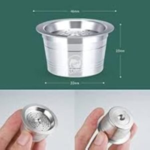 (1Pcs) Reusable Coffee Capsules, Stainless Steel Refillable Coffee Pod Compatible with K FEE Pods, Caffitaly Pods, Tchibo Cafissimo Capsules, Starbucks Verismo Pods-B0CLWSXNPZ