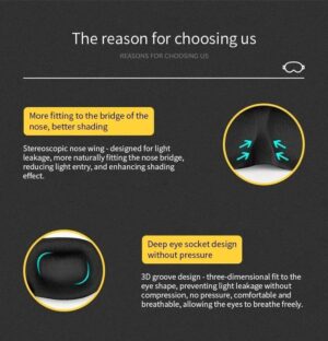 3D Sleep Mask Light Blocking Eye Mask for Sleeping Eyeshade Travel Sleep mask with Adjustable Strap for Man/Women For Office, Home, Camping, Airplanes and Travel Use (Green)-B0F38V2L77