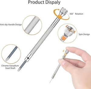 Precision Screwdriver Set, 5PCS Watch Screwdriver Set Reversible Blade Screwdriver for Glasses Repair Kit & Watch Back Removal Tool, Flat Head Screwdriver for Watch, Eyeglasses Jewelry Repair-B0CTXJK47M