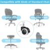 Office Chair Caster Wheels Replacement(Set of 5) for Hardwood Floors and Carpet- Heavy Duty Caster Support up to 1000bls, Office Rubber Chair Wheels,2 inch,Universal Size (GrayXBlack)-B0F29D63Z2