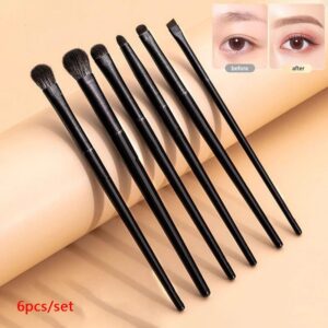 6PCS Eyes Makeup Brushes Set Professional Soft Contouring Eyeshadow Eyeliner Eyebrow Brush Women Facial Beauty Cosmetic Tool-B0F3MT5XW4