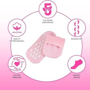 Silicon Socks Heel for Crack (1 Pair) Spa Gel Socks for Women and Men, Feet Protector Crack Heel Repair Socks with Moisturizing Natural Oil and Vitamin E Repair Dry Cracked Feet (Black)-B0DT4R3ZS8