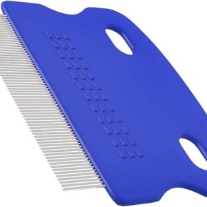 61NNCTgVJtL._AC_SX569_ Stainless Steel Pet Grooming Hair Comb Long Thick Hair Fur Removal Flea And Lice Brush Pets Combs For Dog Cat Rabbit Guinea (multicolors)-B0BR5ZB1LX