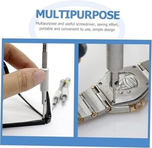 Precision Screwdriver Set, 5PCS Watch Screwdriver Set Reversible Blade Screwdriver for Glasses Repair Kit & Watch Back Removal Tool, Flat Head Screwdriver for Watch, Eyeglasses Jewelry Repair-B0CTXJK47M