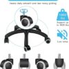 Office Chair Caster Wheels Replacement(Set of 5) for Hardwood Floors and Carpet- Heavy Duty Caster Support up to 1000bls, Office Rubber Chair Wheels,2 inch,Universal Size (GrayXBlack)-B0F29D63Z2