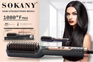 SOKANY SK-15008 Hair straightener brush 1080 Degree Max (Smart heat memory system-rapid heating)-B0DGDMH3J8