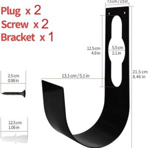 61UmuUhvNGL._AC_SX466_ Garden Hose Hangers Holder, Wall Mount Expandable Water Hose Holders, Heavy Duty Pipe Holder Tidy Hook Support 25MT/50MT for 1/2" and 3/4" Garden Hose (Black)-B0CY5J8K8D