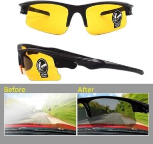 Driving Anti-Glare Polarized Sunglasses Goggles Eyewear Night Vision Drivers Goggles Interior Accessory Protective Man Glasses-B0DYZ3X54Z