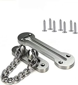 Door Security Chain, Heavy Duty Front Door Chain, Door Limiter Slide Door Chain Door Restrictor Security Lock for Safer Caller Identification & Home Security (as shown)-B0BSVK7HR6