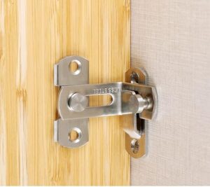 -For Window and door Anti-theft Cabinet Fitting Hasp Latch Hotel Sliding 90 Degree Door Lock Stainless Steel Barrel Bolt Household (5CM)-B0BM6QGGZT