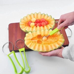 -zilitol Melon Baller Scoop Set,Professional 4 in 1 Steel Watermelon Cutter Fruit Carving Tools Set,Fruit Scooper-B09T71J1K4