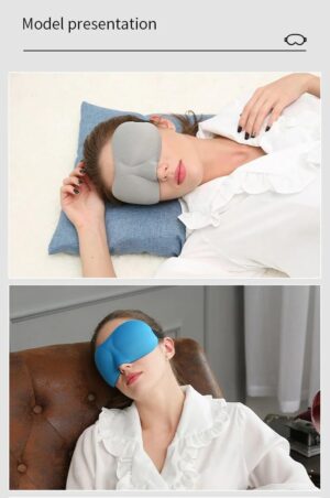 3D Sleep Mask Light Blocking Eye Mask for Sleeping Eyeshade Travel Sleep mask with Adjustable Strap for Man/Women For Office, Home, Camping, Airplanes and Travel Use (Purple)-B0F39ZRY84