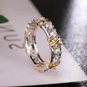 1PCs Fashion Cubic Zirconia Delicate Ring for Women Couple Jewelry Cross Geometric CZ Dancing Party Wedding Rings Anillos Para Mujer-B0DV9XTXPV