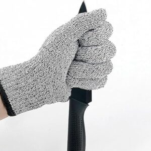 1 pair Small Size for Lady- High-strength Level 5 Safety Anti Cut Gloves Kitchen Butcher Cut Resistant Gloves for Fish Meat Cutting Gardening Safety Gloves (XL 26CM, CHINA)-B0DF7LQXHN