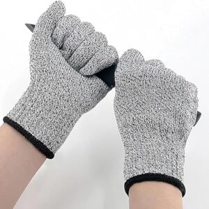 1 pair Small Size for Lady- High-strength Level 5 Safety Anti Cut Gloves Kitchen Butcher Cut Resistant Gloves for Fish Meat Cutting Gardening Safety Gloves (XL 26CM, CHINA)-B0DF7LQXHN