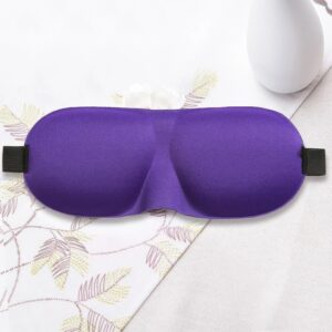 3D Sleep Mask Light Blocking Eye Mask for Sleeping Eyeshade Travel Sleep mask with Adjustable Strap for Man/Women For Office, Home, Camping, Airplanes and Travel Use (Purple)-B0F39ZRY84