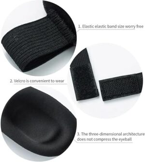 3D Sleep Mask Light Blocking Eye Mask for Sleeping Eyeshade Travel Sleep mask with Adjustable Strap for Man/Women For Office, Home, Camping, Airplanes and Travel Use (Gray)-B0F3B3TFHR