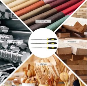 -6x 140mm Mini Metal Rasp Needle Files Set Wood Carving Tools for Steel Rasp Needle Filing Woodworking Hand File Tool-B0BW4YRPSP