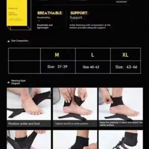 61t87AauKfL._SL1174_ 1 Pcs An kle Brace Adjustable Compression Ankle Support Elastic A nkle Guard Pain Relief Strap Basketball A nkle Brace Support (Large, Right)-B0DKNX3SH9
